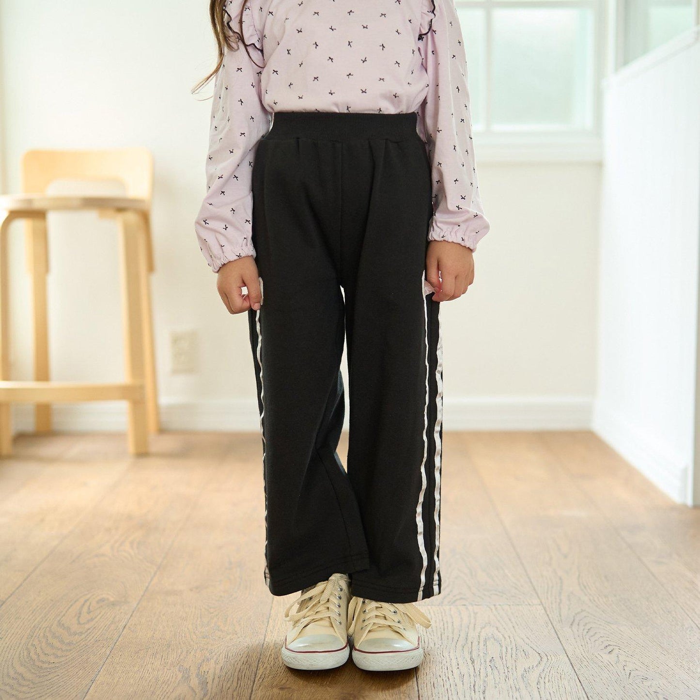 【可成套搭配】【防起球內襯】蝴蝶結裝飾寬腿褲