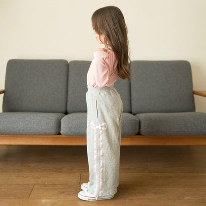 【可成套搭配】【防起球內襯】蝴蝶結裝飾寬腿褲