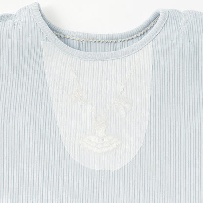 網紗刺繡拼接連衣裙