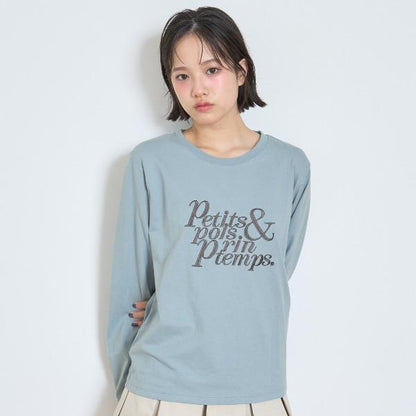 logo刺繡長袖T恤