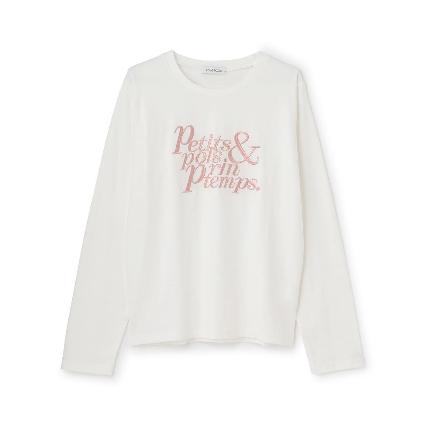 logo刺繡長袖T恤