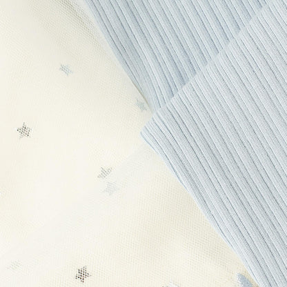 網紗刺繡拼接連衣裙