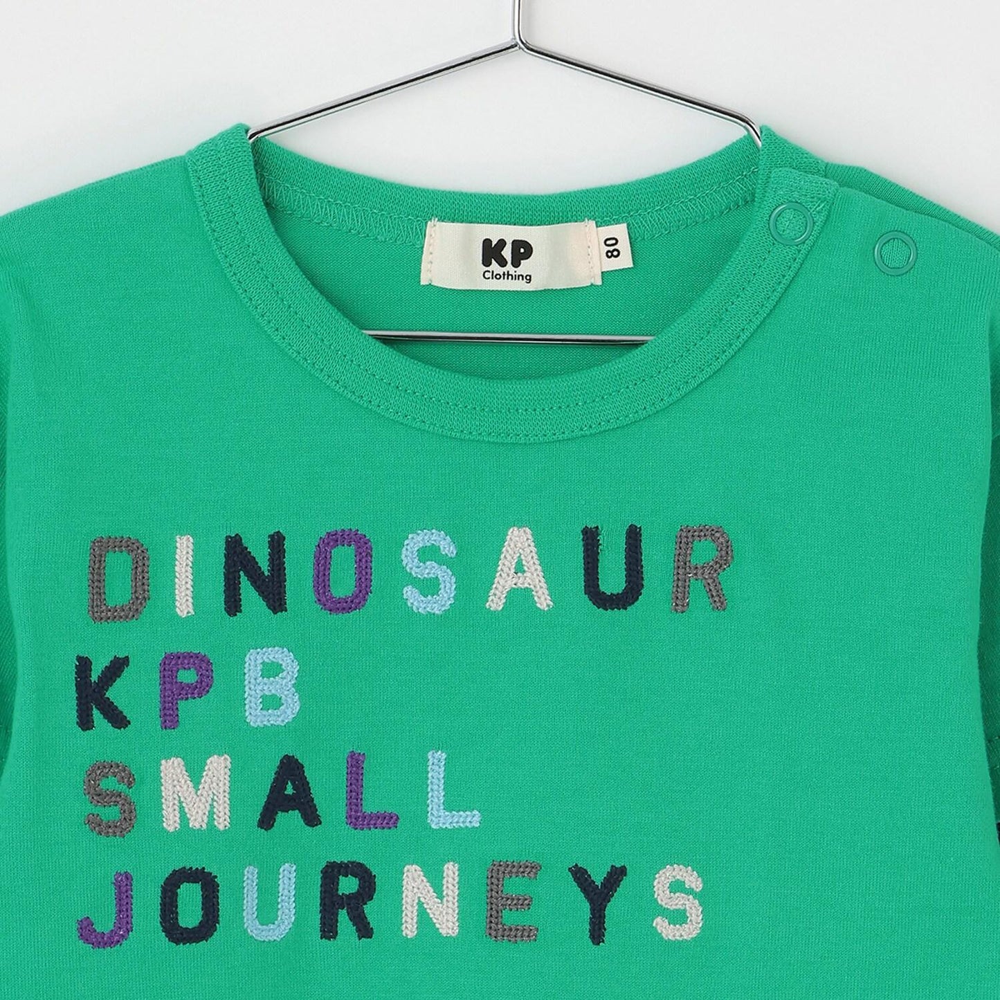 恐龍刺繡假兩件長袖T恤