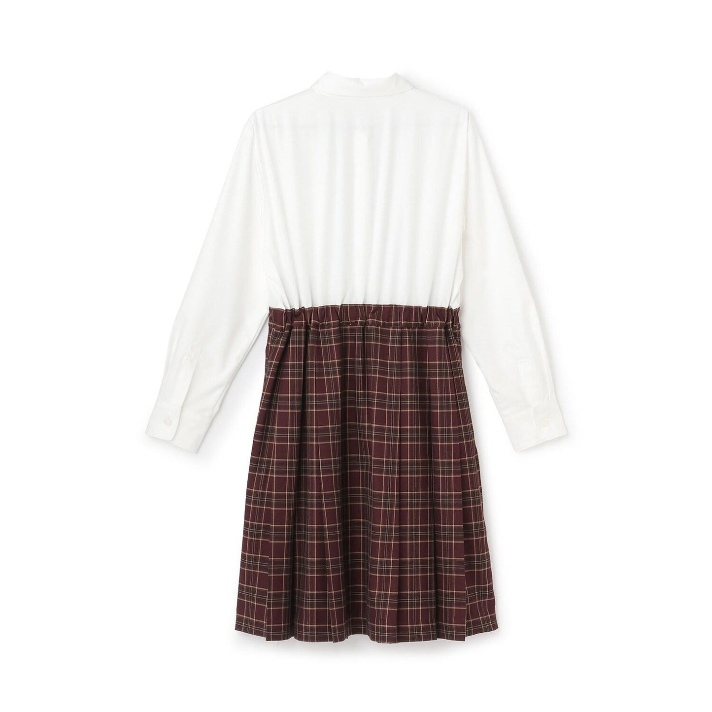【畢業服】拼接長袖連衣裙