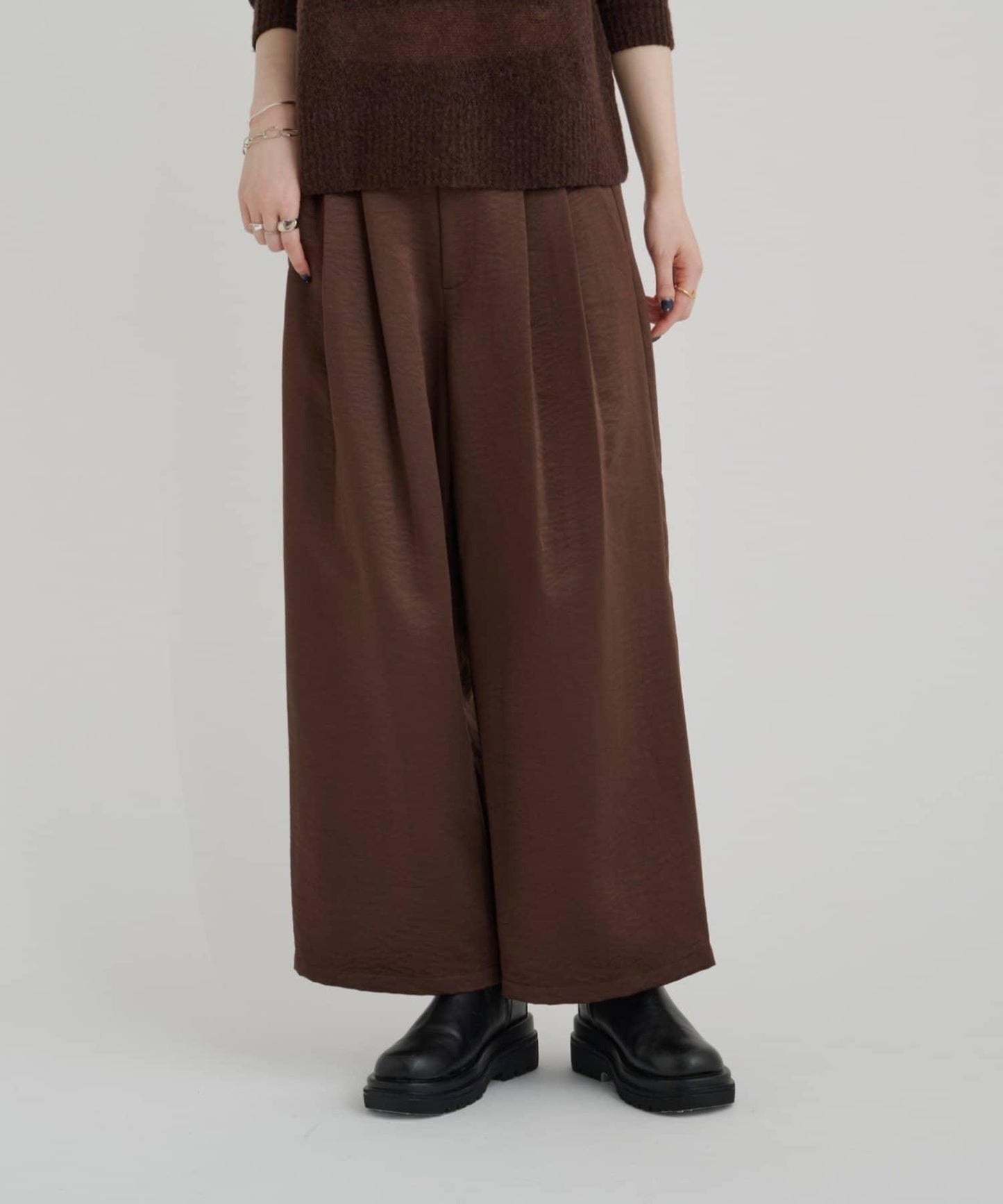 【sato企劃】緞面長褲