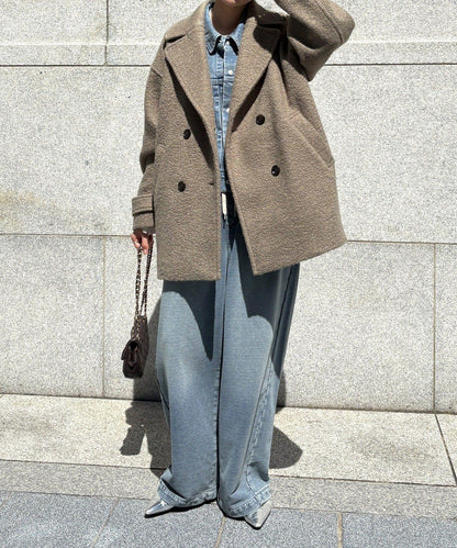 【人氣總選舉】羊毛混紡短款大衣
