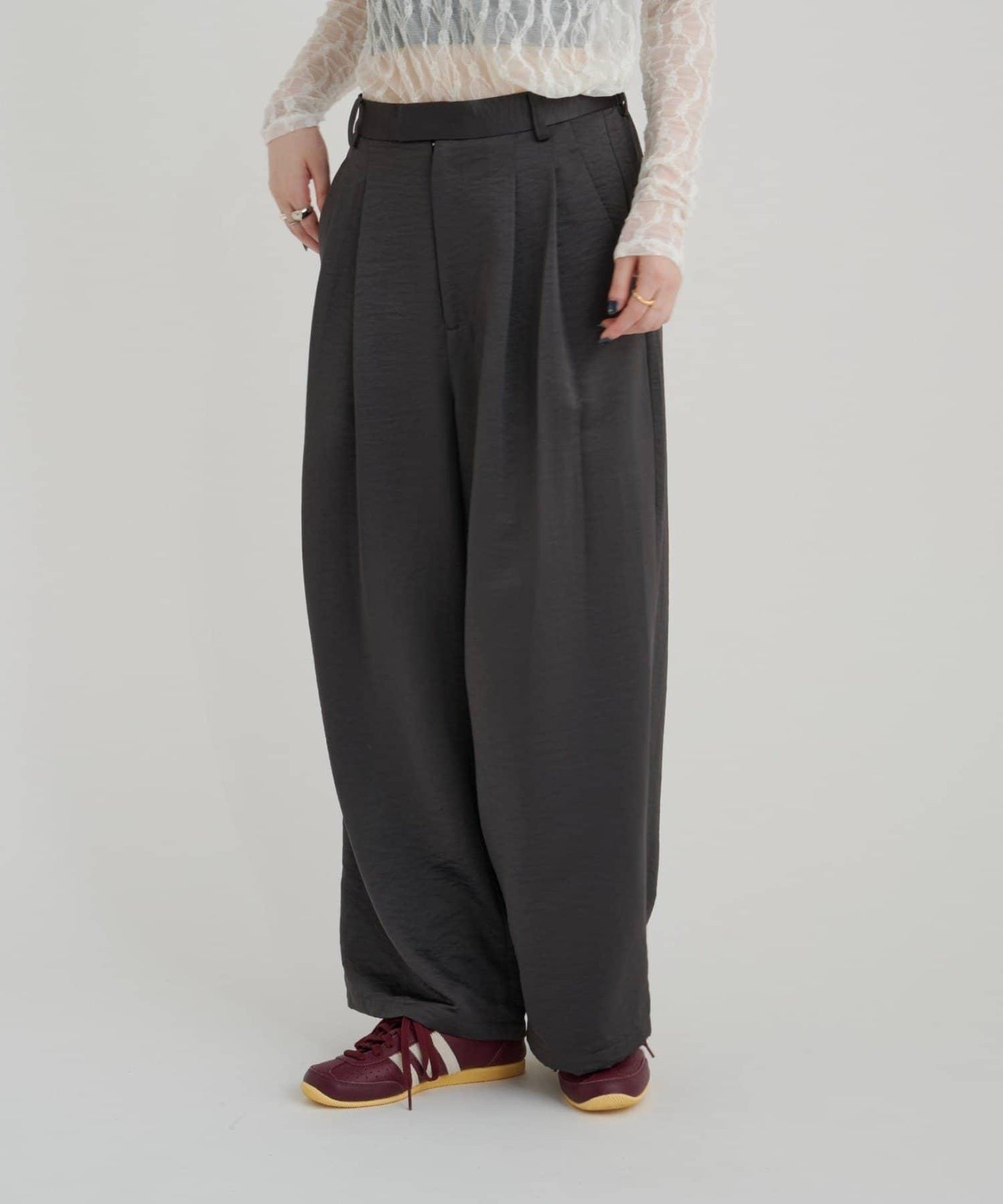 【sato企劃】緞面長褲