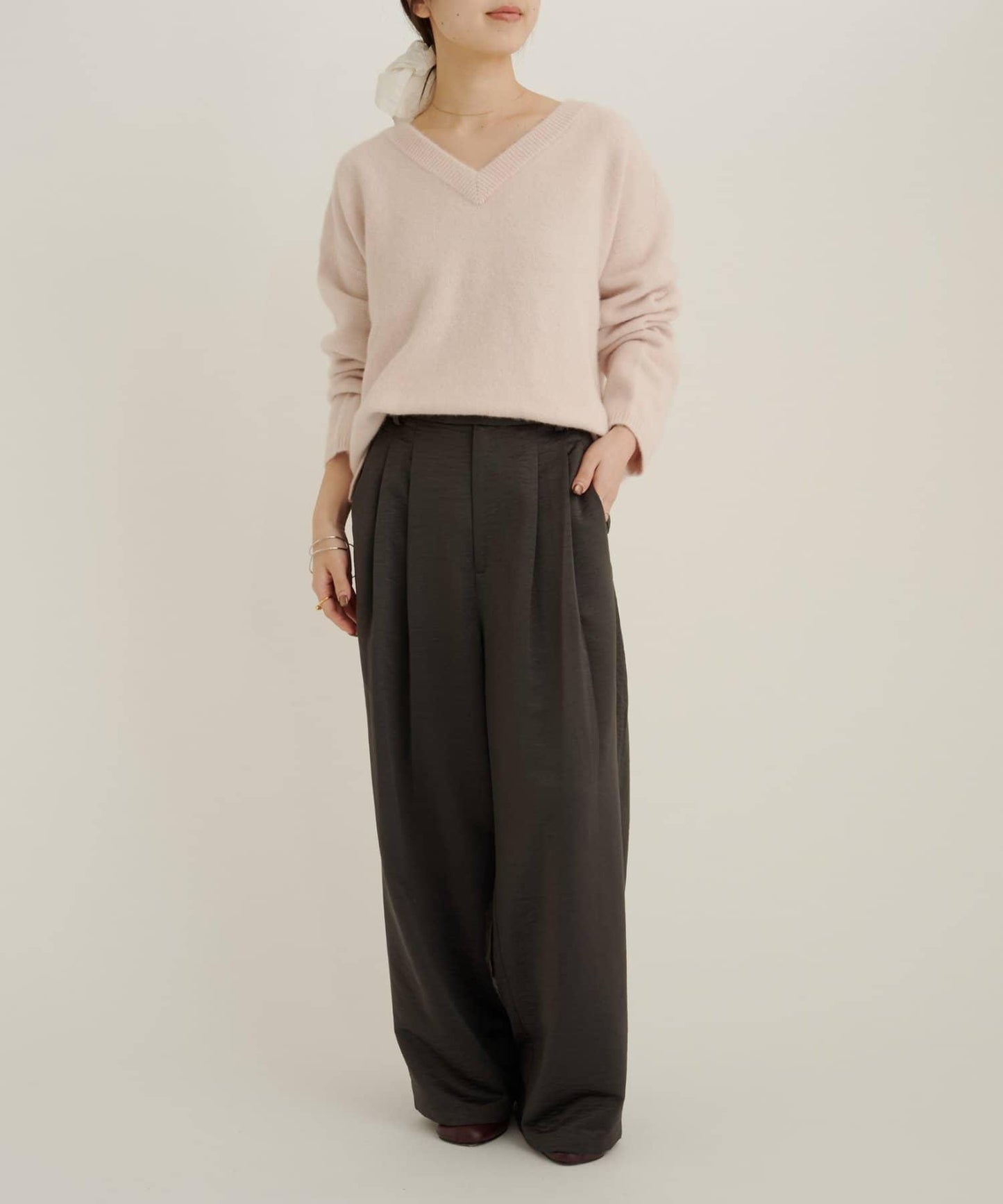 【sato企劃】緞面長褲