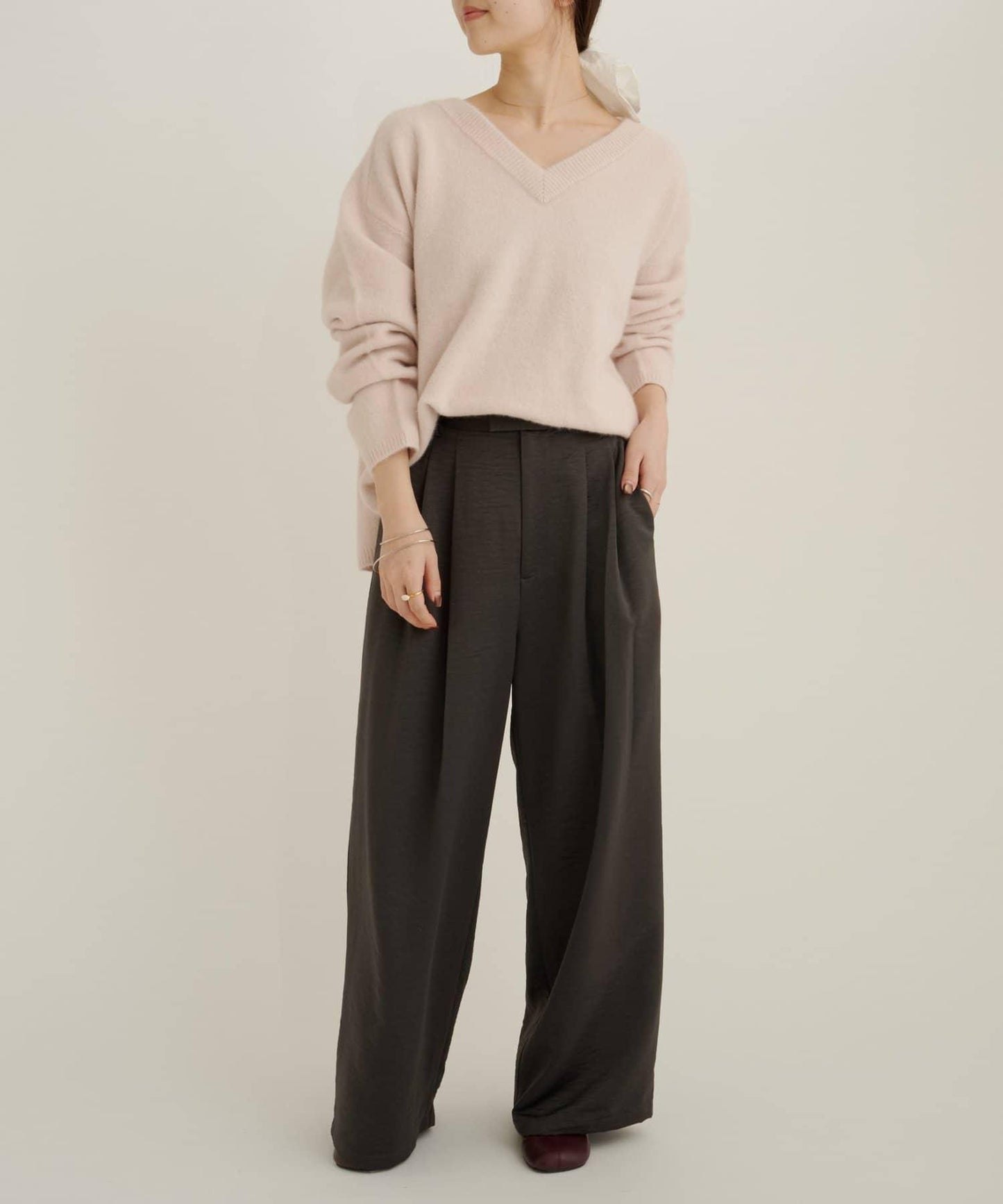 【sato企劃】緞面長褲