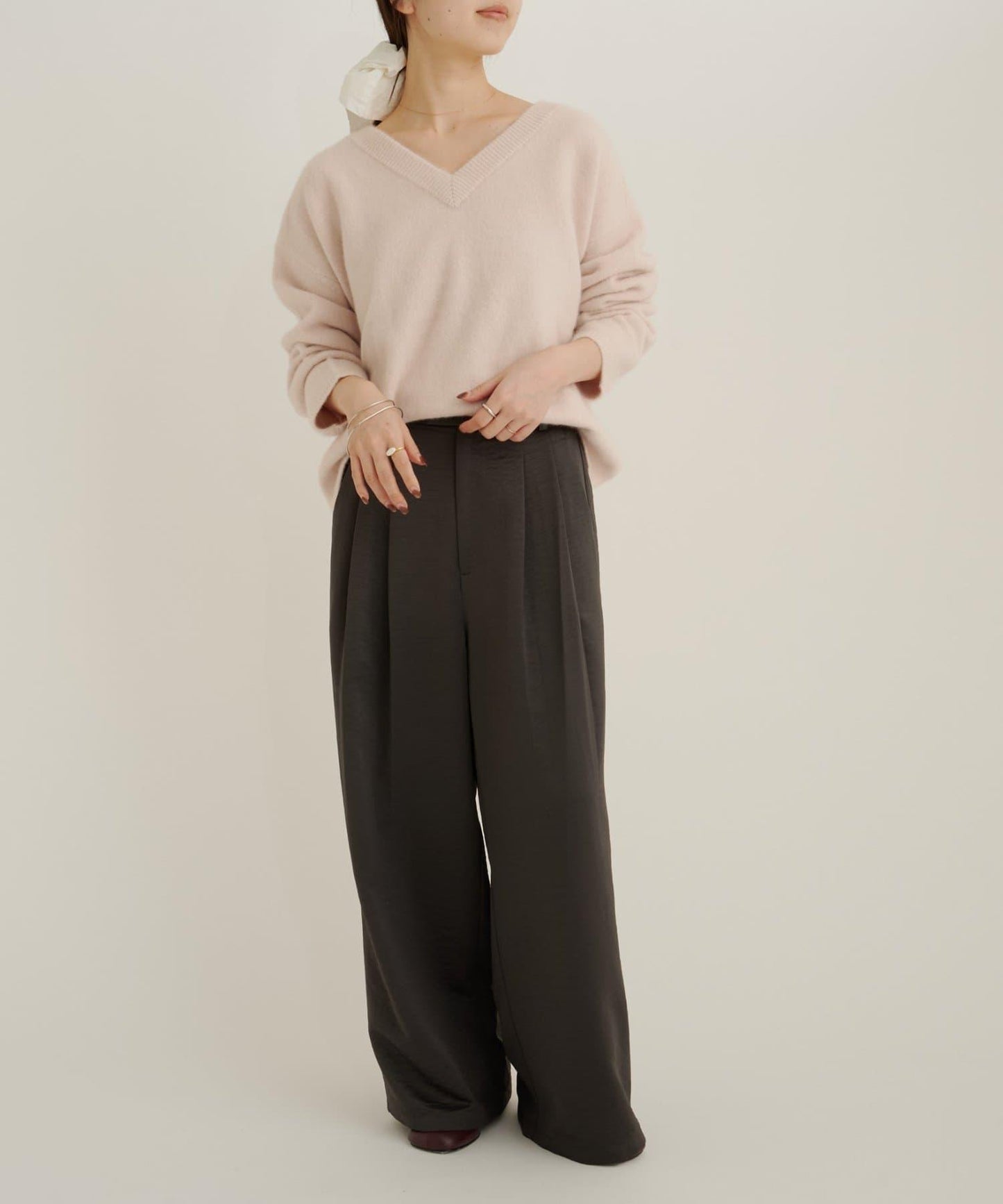 【sato企劃】緞面長褲