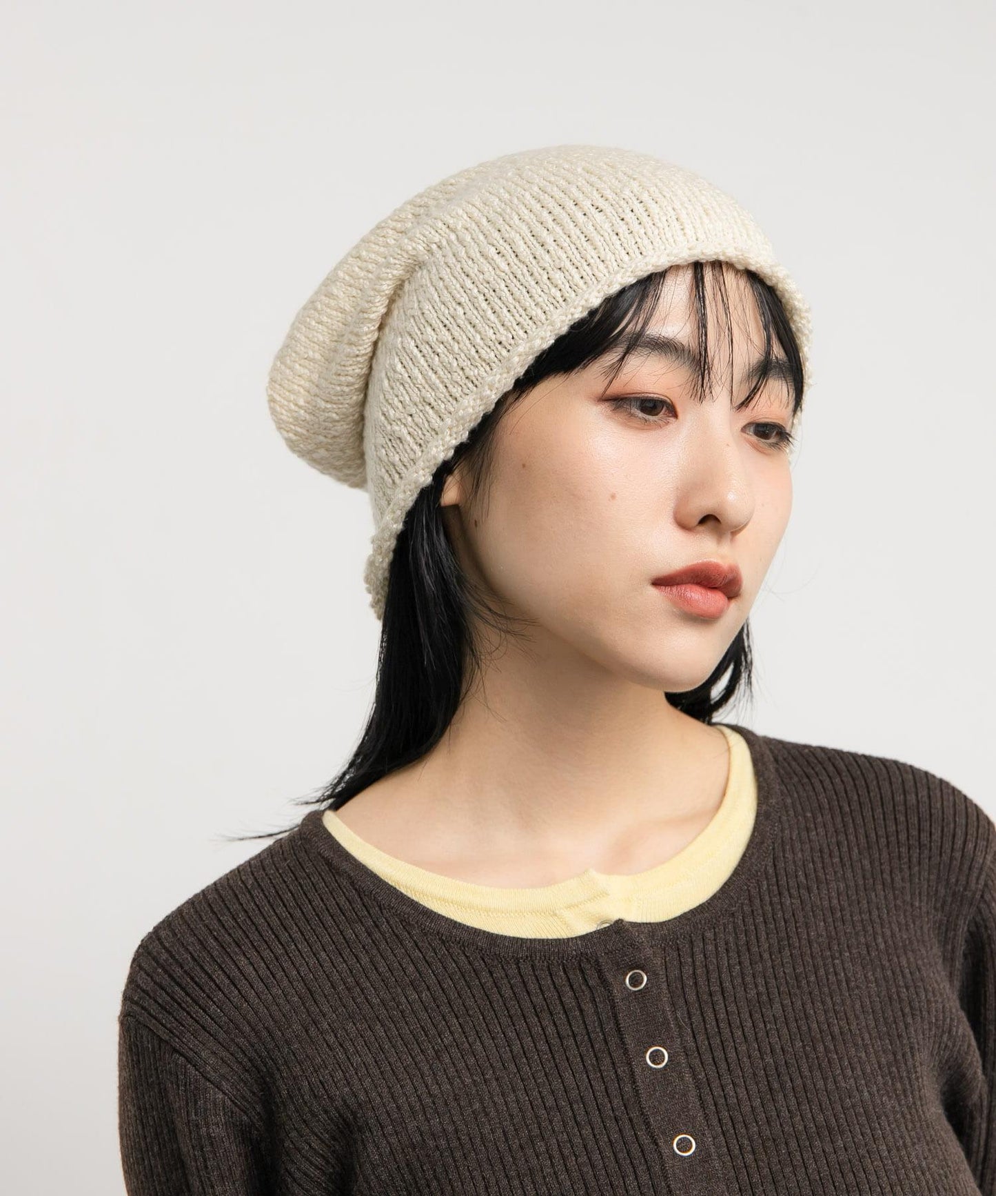 易穿針織毛線帽