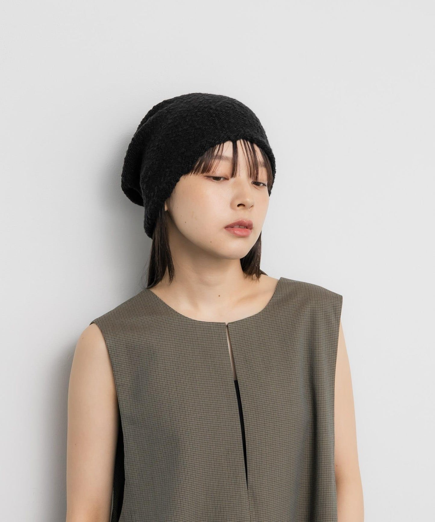 易穿針織毛線帽