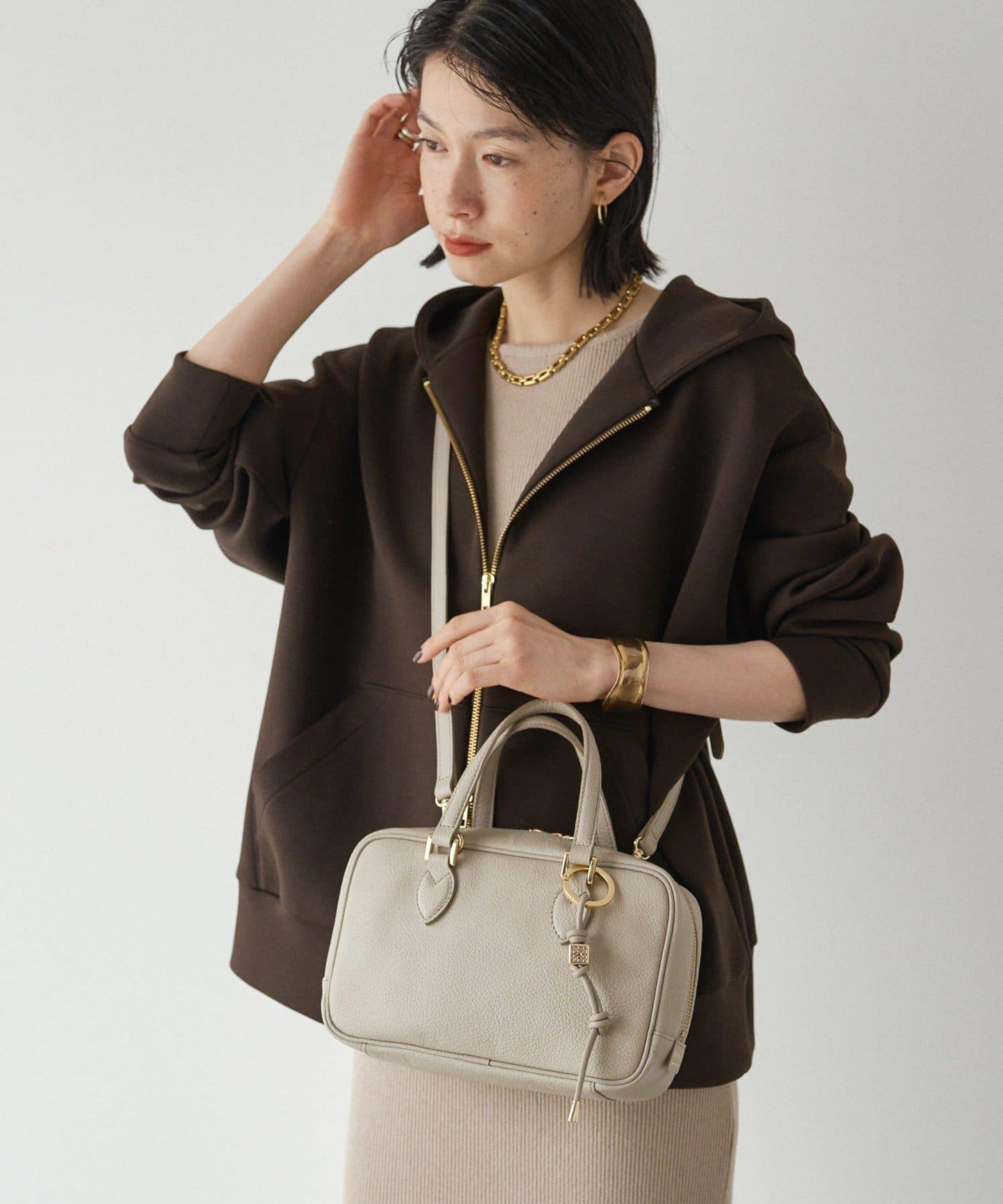 【結飾造型×金屬配件】皮革繩包包掛飾