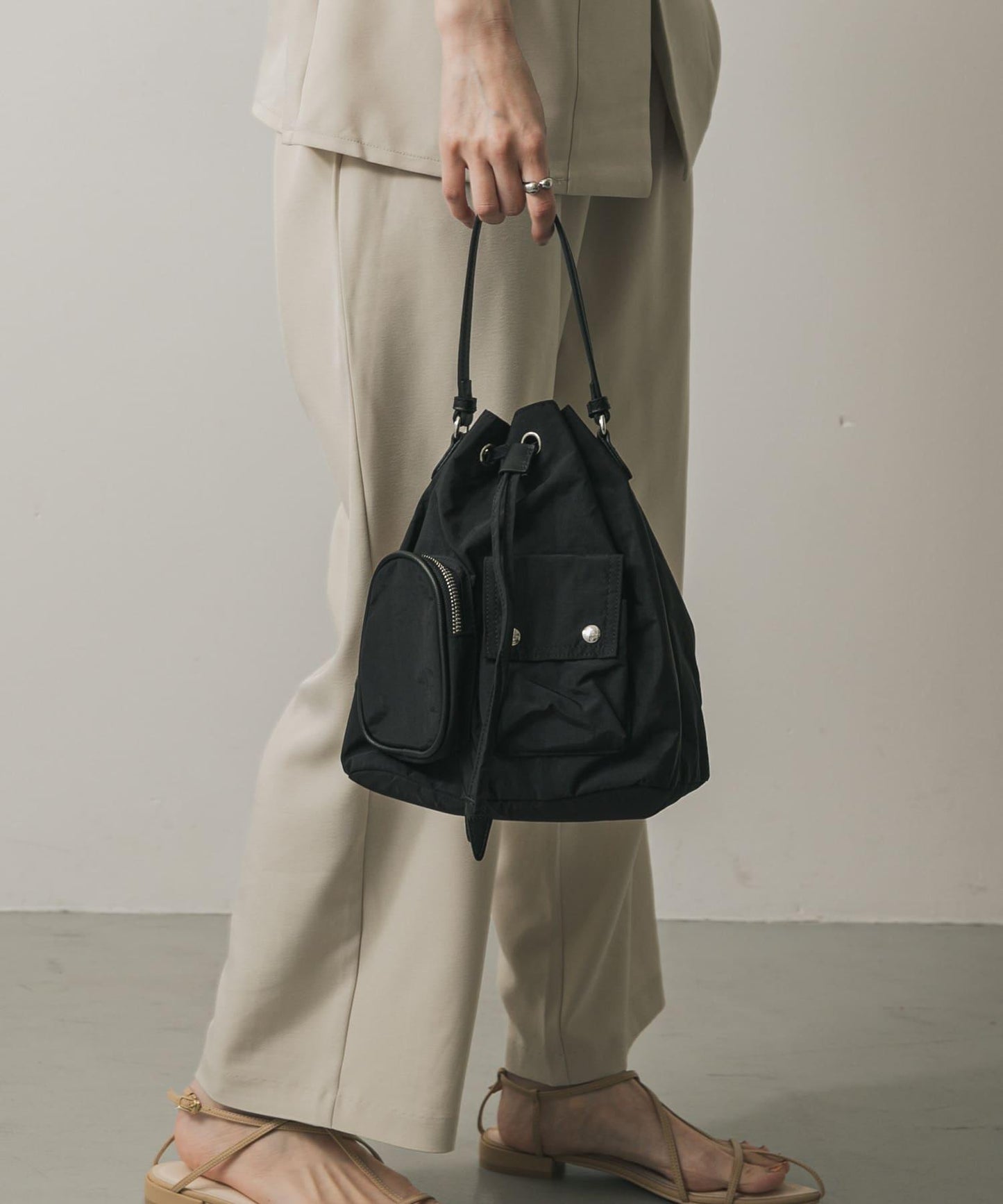 防潑水2WAY多功能口袋尼龍包