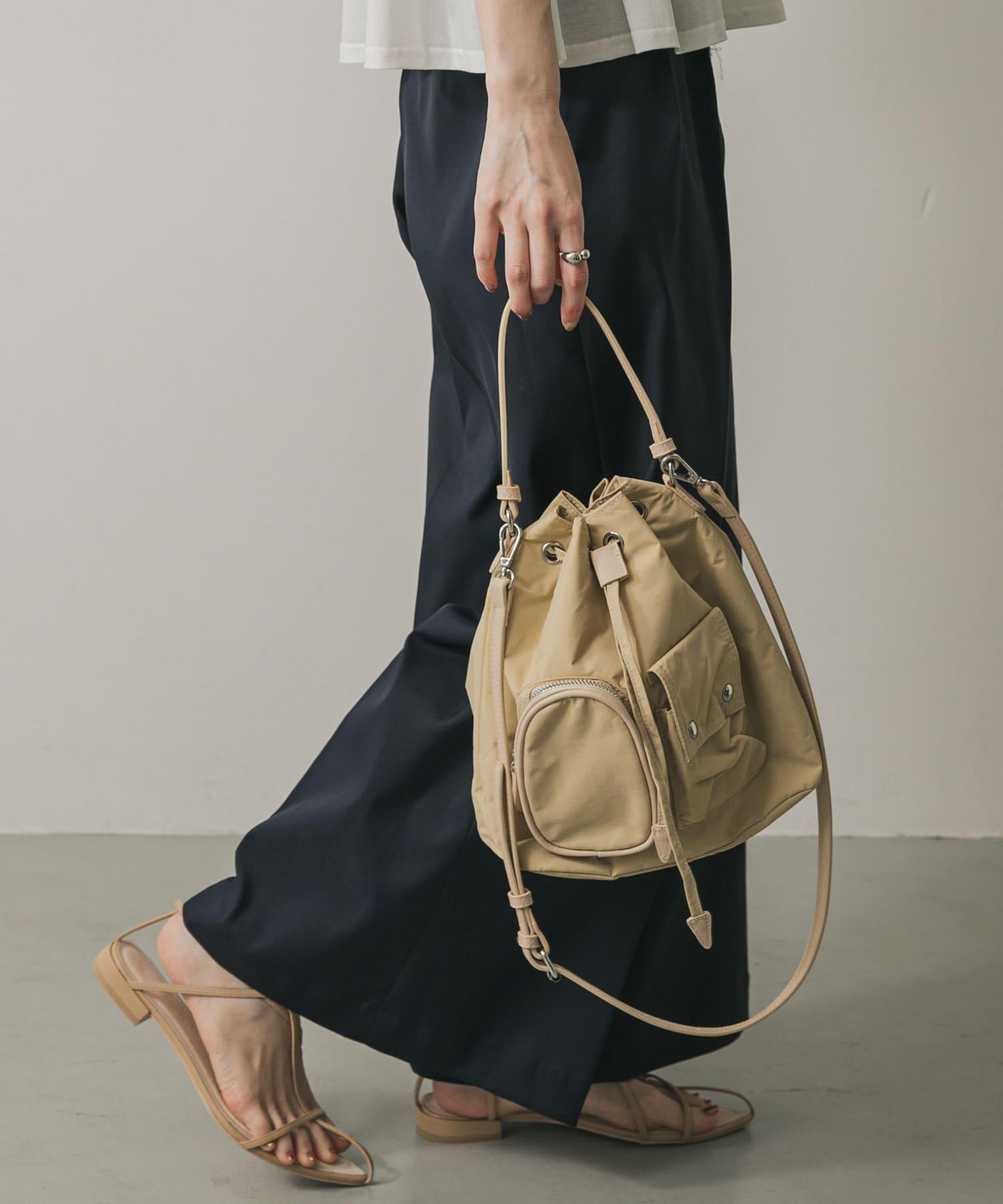 防潑水2WAY多功能口袋尼龍包