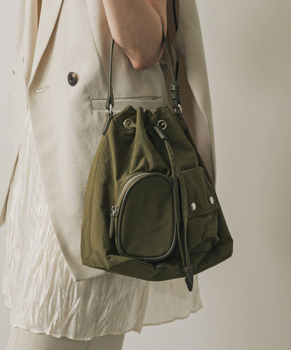 防潑水2WAY多功能口袋尼龍包