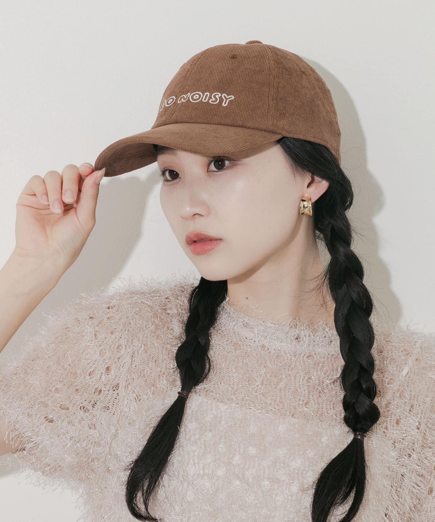 燈芯絨標誌棒球帽