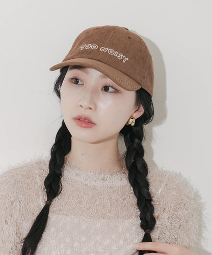 燈芯絨標誌棒球帽