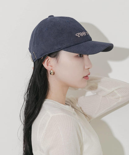 燈芯絨標誌棒球帽