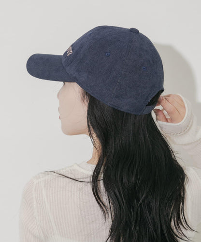 燈芯絨標誌棒球帽