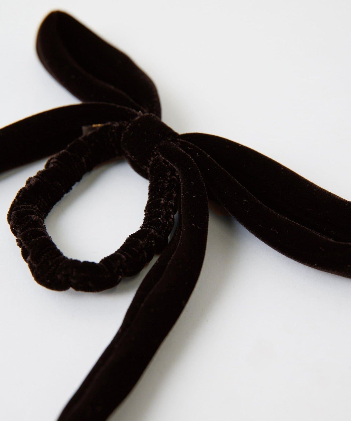 【ALEXANDRE DE PARIS】天鵝絨蝴蝶結髮圈
