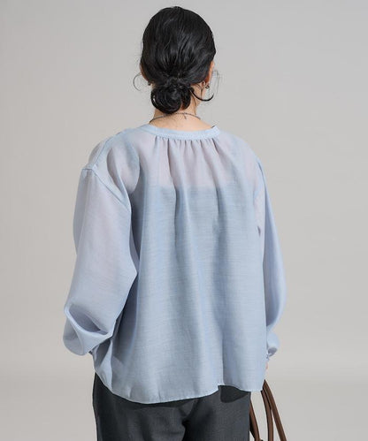 泡芙袖蝴蝶結兩穿襯衫