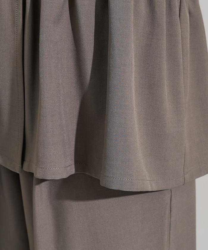 【3件套單品～トリオット系列～】荷葉邊下襬馬甲三件套