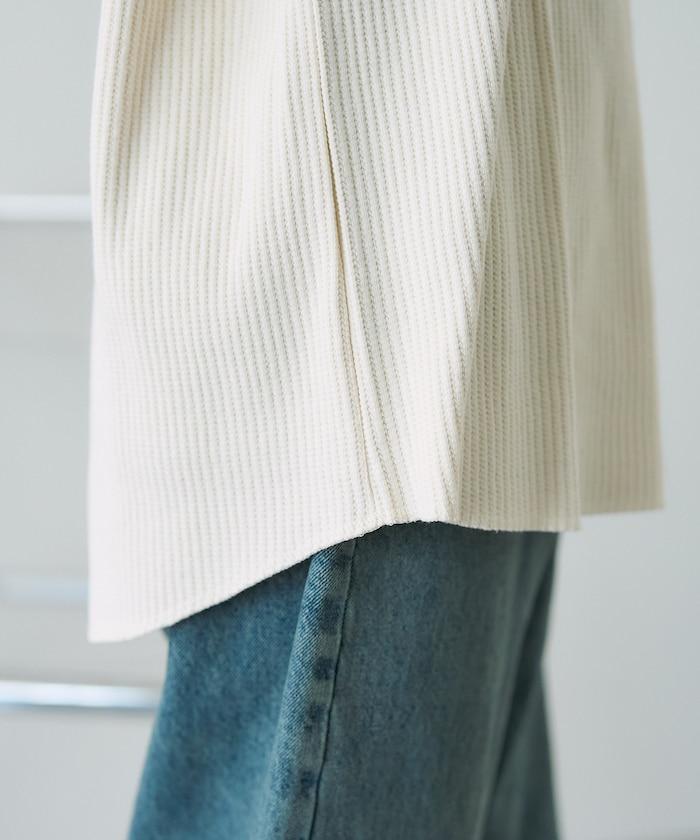 【套裝商品】華夫格長袖T恤與吊帶背心套裝