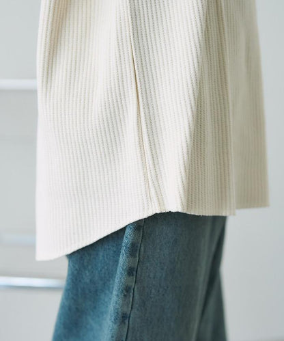 【套裝商品】華夫格長袖T恤與吊帶背心套裝