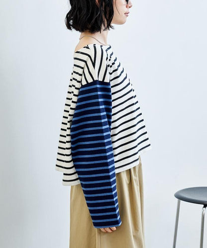 拼接條紋上衣