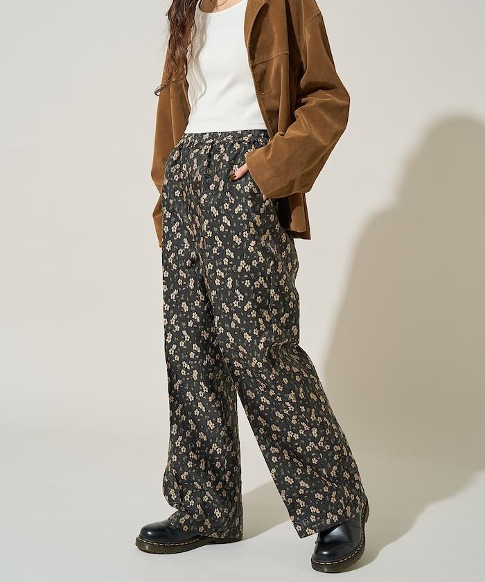 花卉提花長褲＜可搭配套裝＞