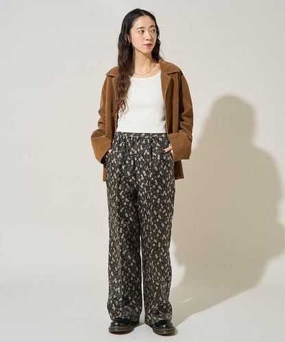 花卉提花長褲＜可搭配套裝＞