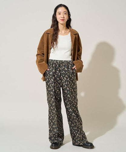 花卉提花長褲＜可搭配套裝＞