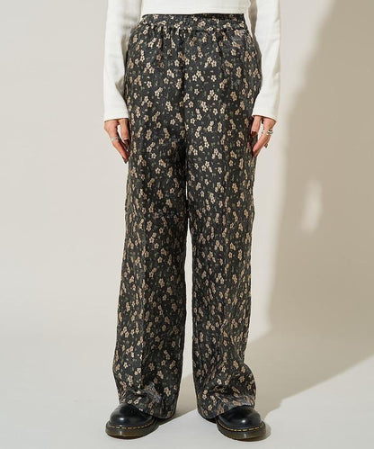 花卉提花長褲＜可搭配套裝＞