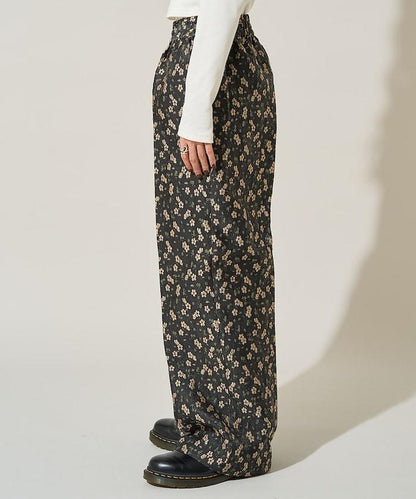 花卉提花長褲＜可搭配套裝＞