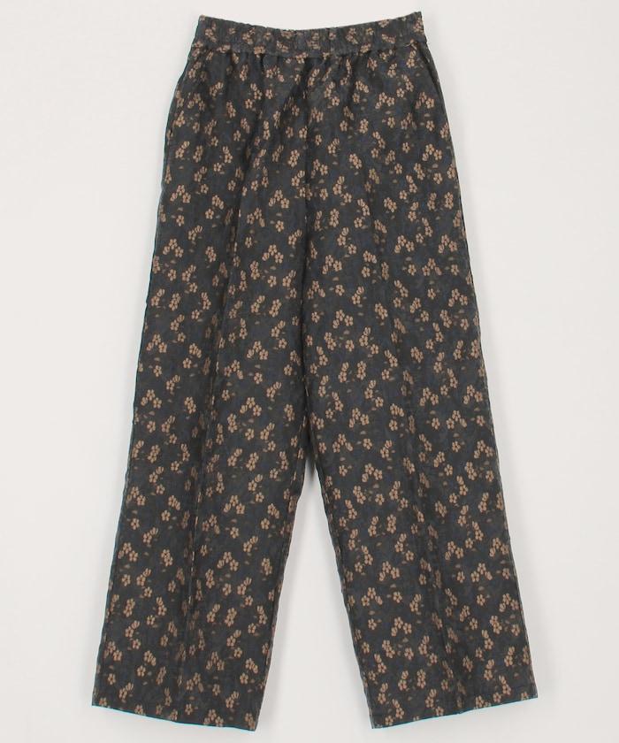 花卉提花長褲＜可搭配套裝＞