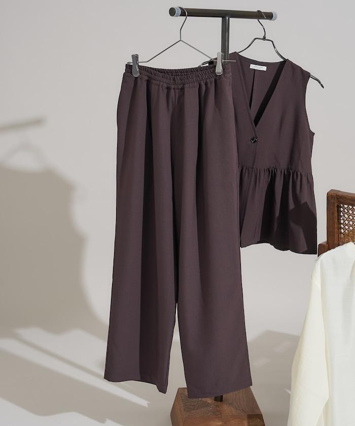 【3件套單品～トリオット系列～】荷葉邊下襬馬甲三件套