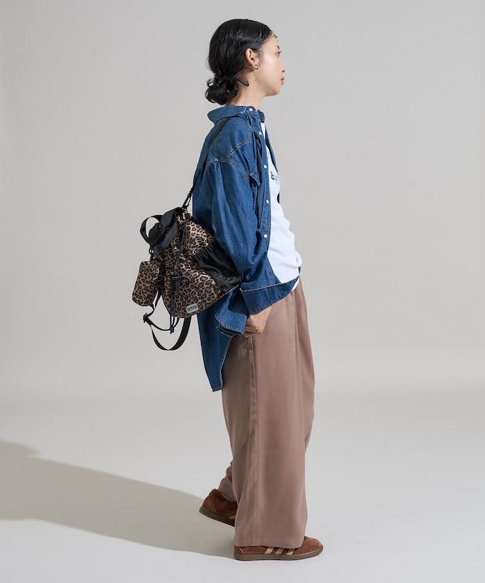 緞面褶皺休閒長褲<可搭配套裝>