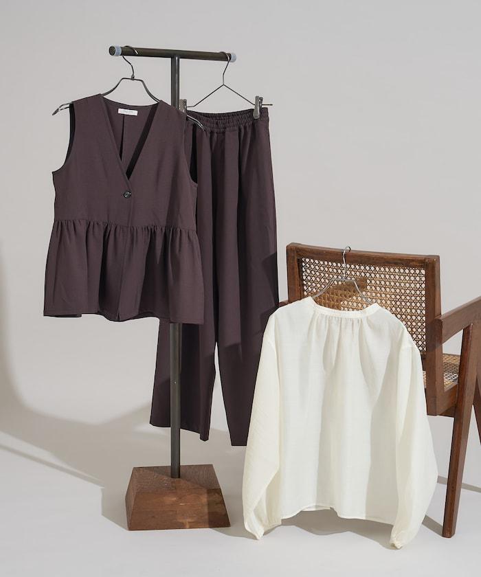 【3件套單品～トリオット系列～】荷葉邊下襬馬甲三件套