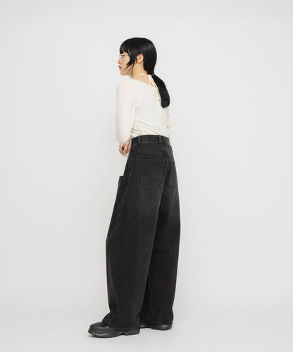 「部分色」「3尺碼可選」大口袋設計牛仔褲