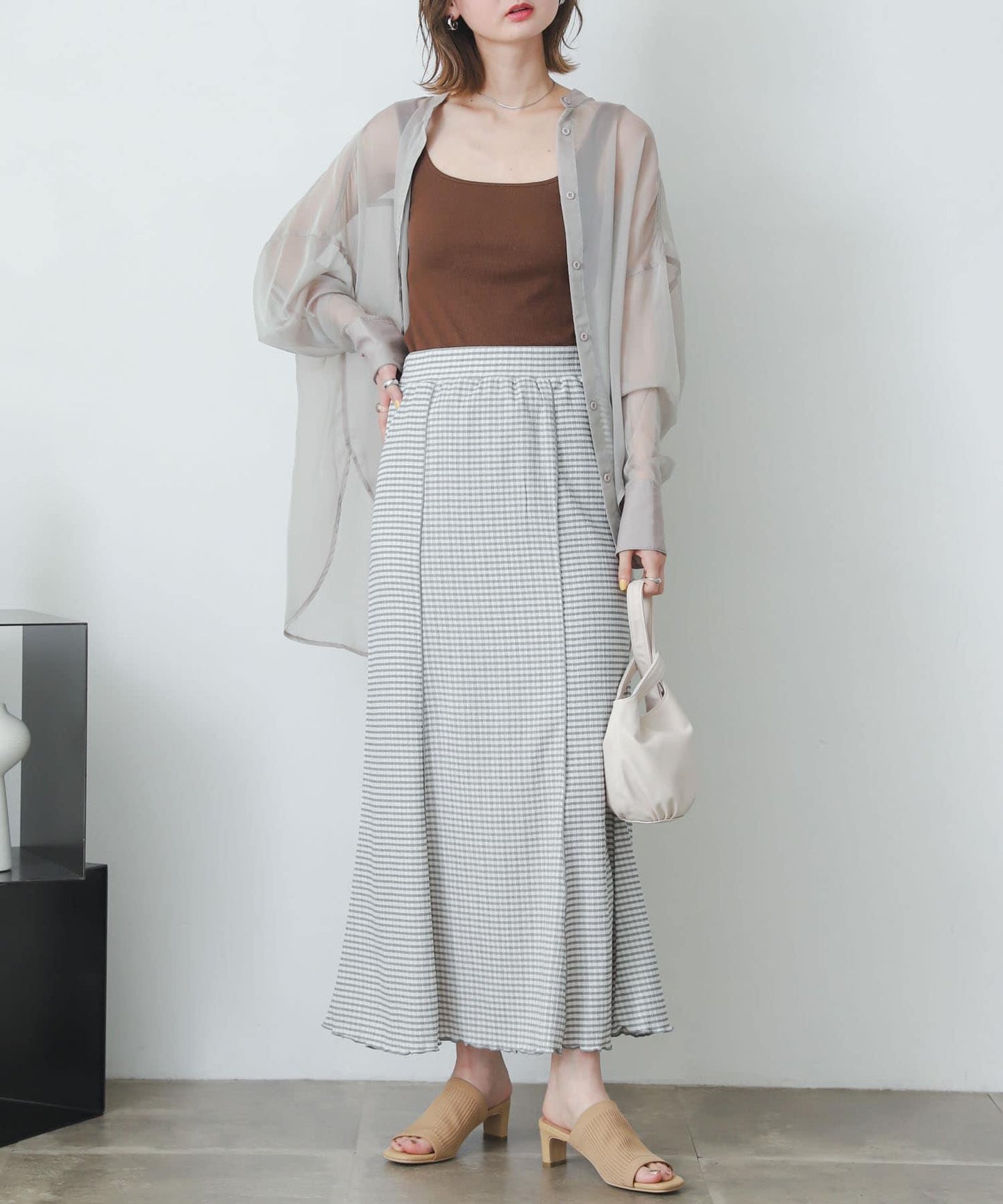 格紋美人魚裙