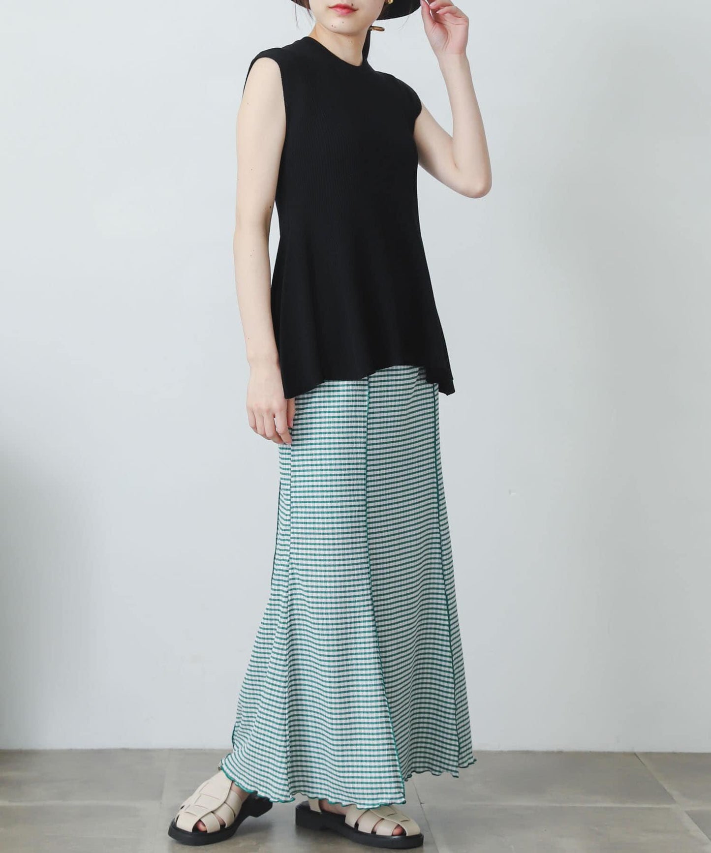 格紋美人魚裙