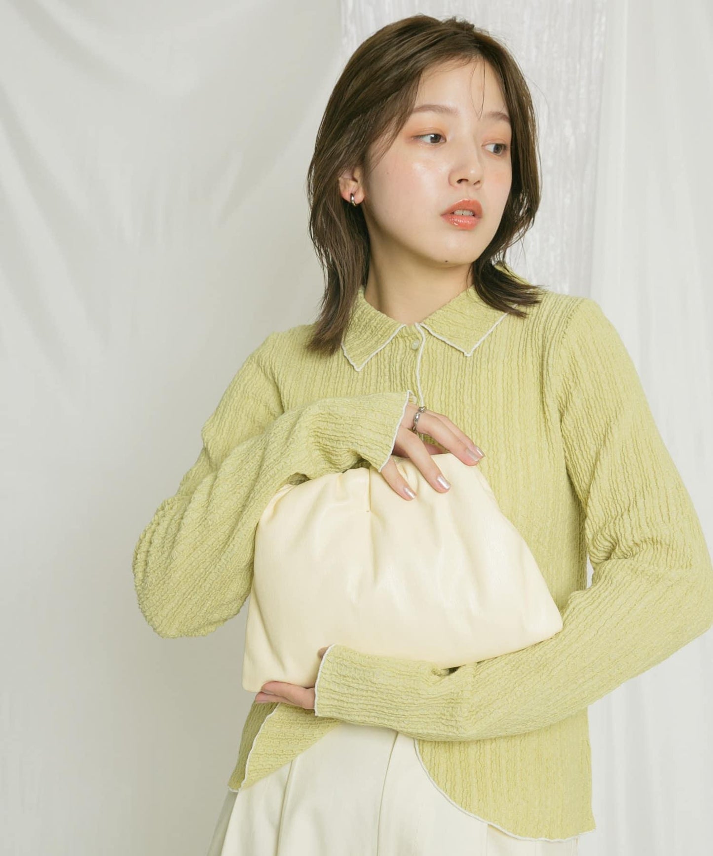 球形鏈條褶皺手提包