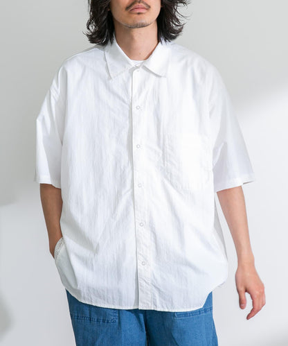 ARMY TWILL 尼龍牛津網眼短袖襯衫