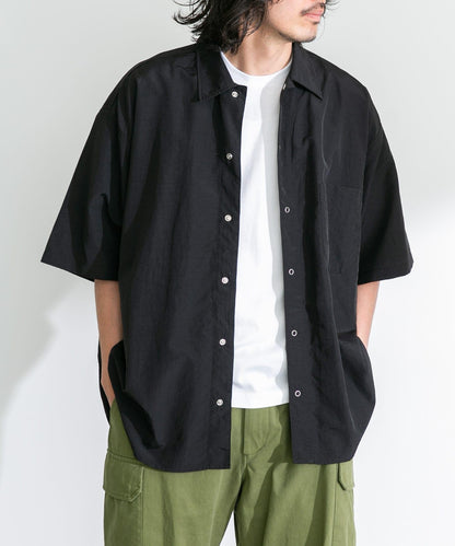 ARMY TWILL 尼龍牛津網眼短袖襯衫