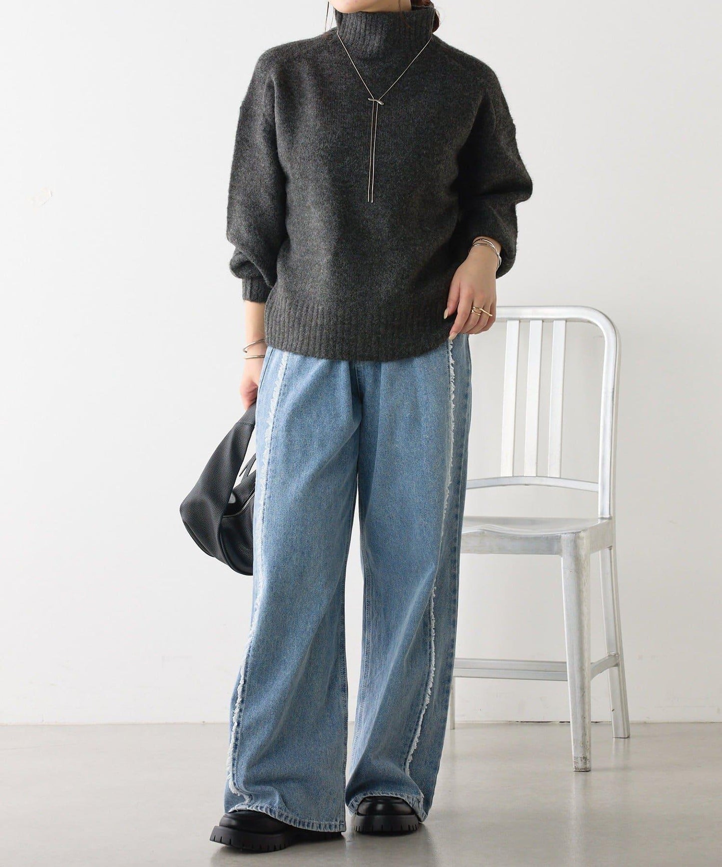 犛牛絨高領針織衫