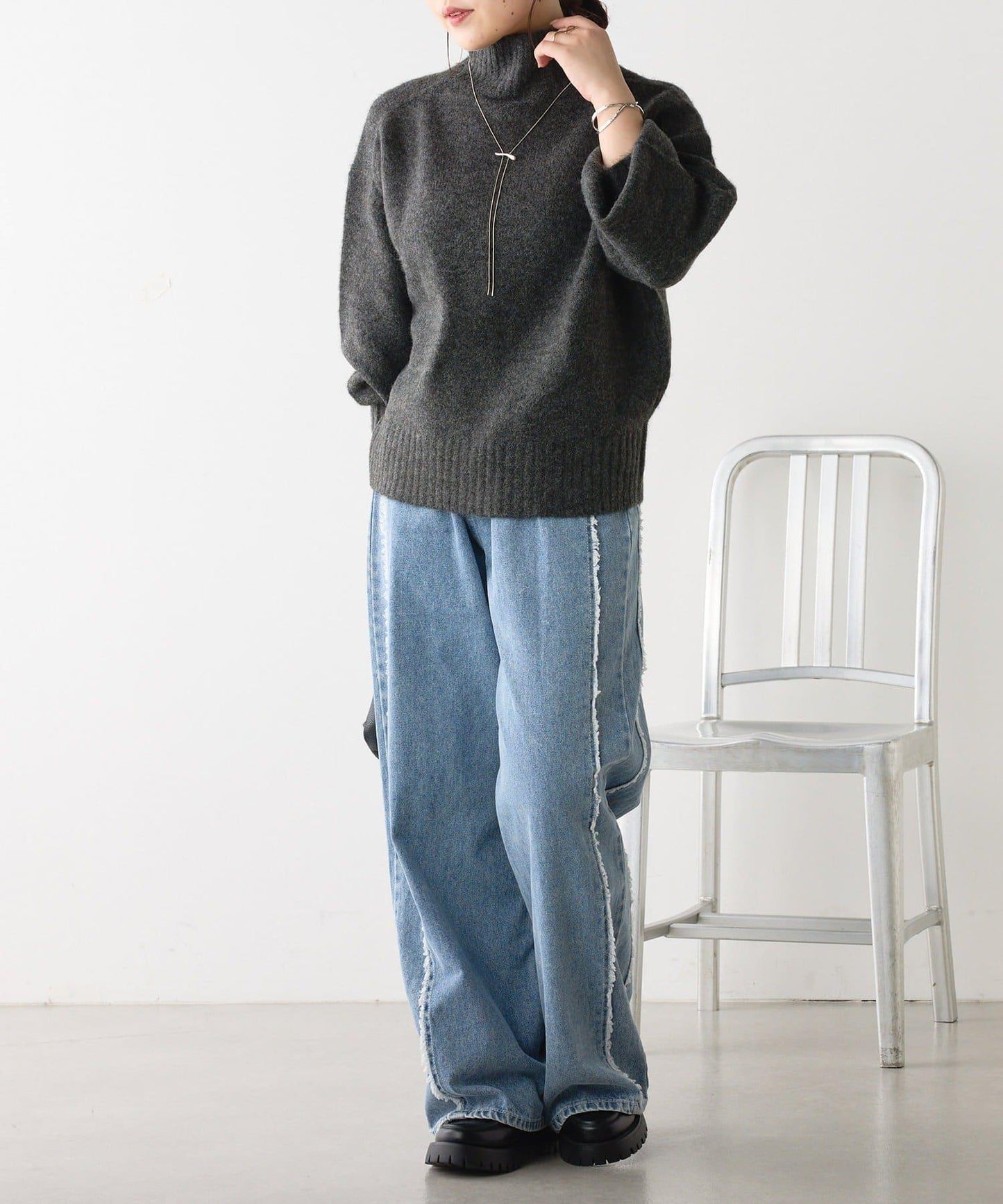 犛牛絨高領針織衫