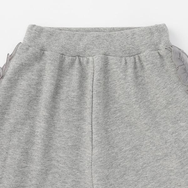 【防起球加絨】側邊荷葉邊寬鬆版型衛褲