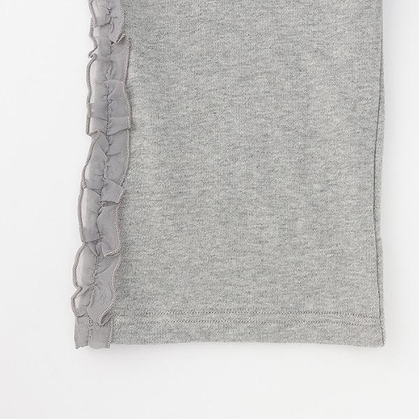 【防起球加絨】側邊荷葉邊寬鬆版型衛褲