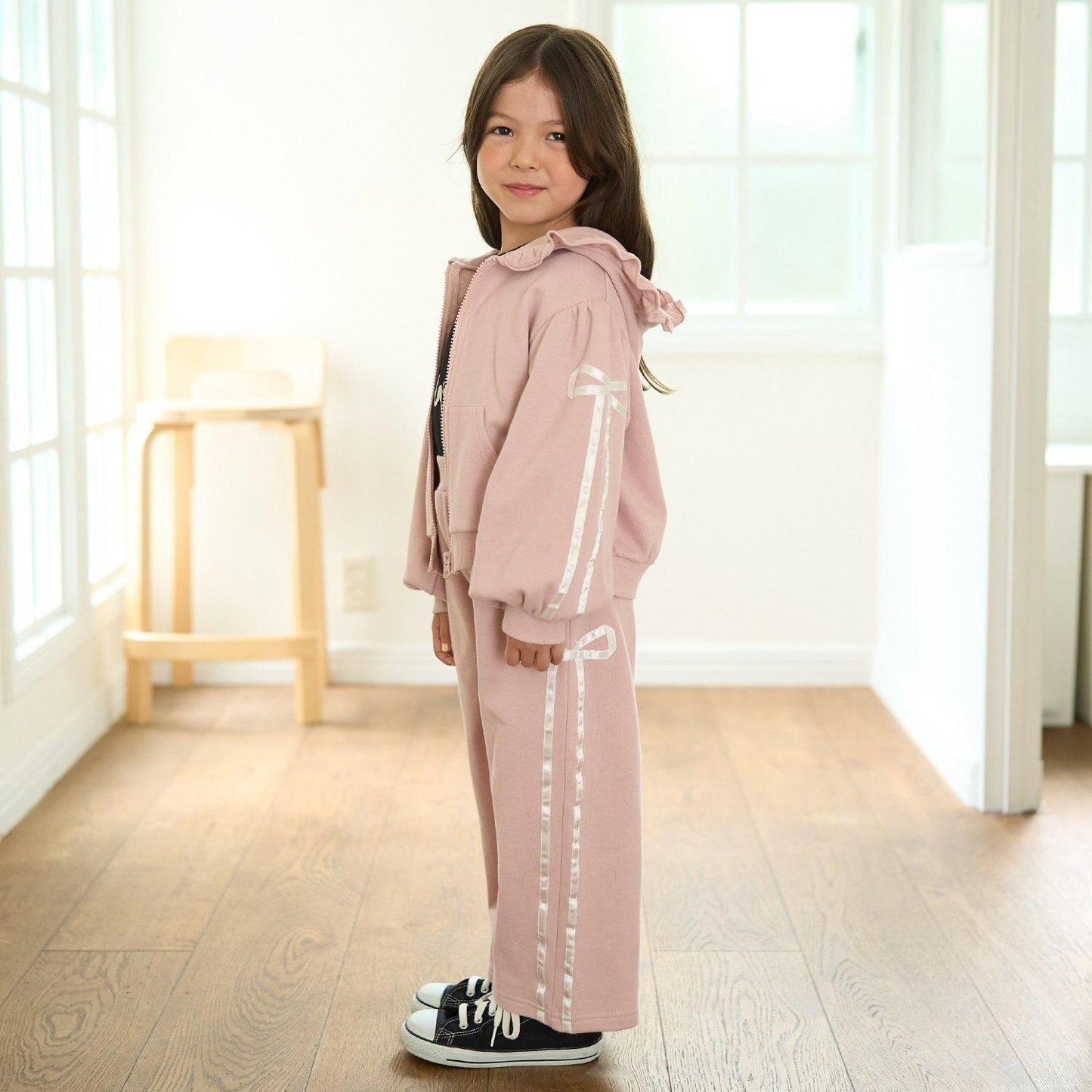 【可成套搭配】【防起球內襯】蝴蝶結裝飾寬腿褲